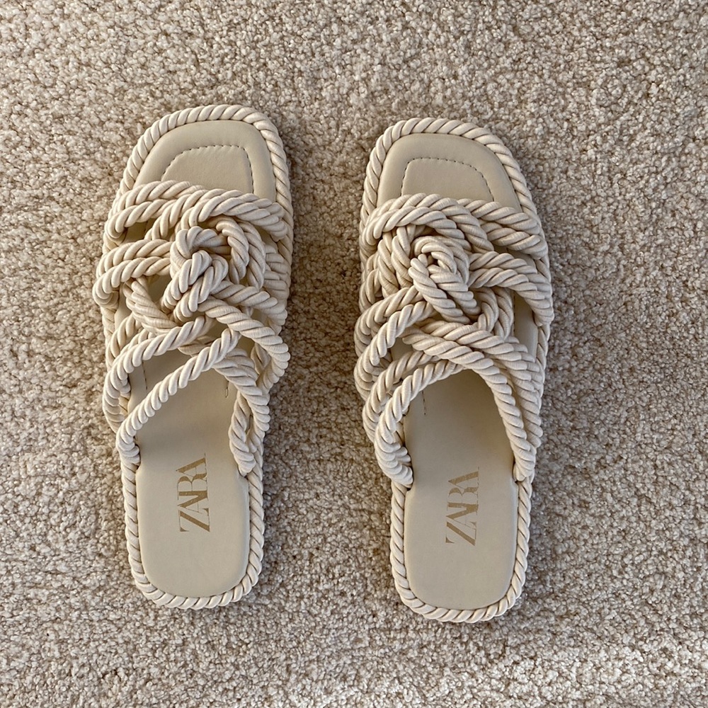 Zara never worn rope sandals size 42, 10.5/11